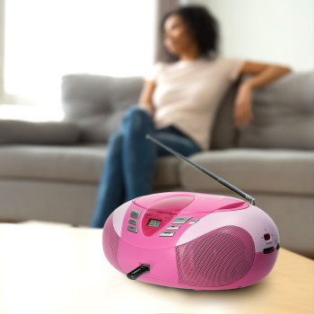 SCD-37 USBPINK Scd-37 usb pink portable fm radio cd and usb player pink Product foto